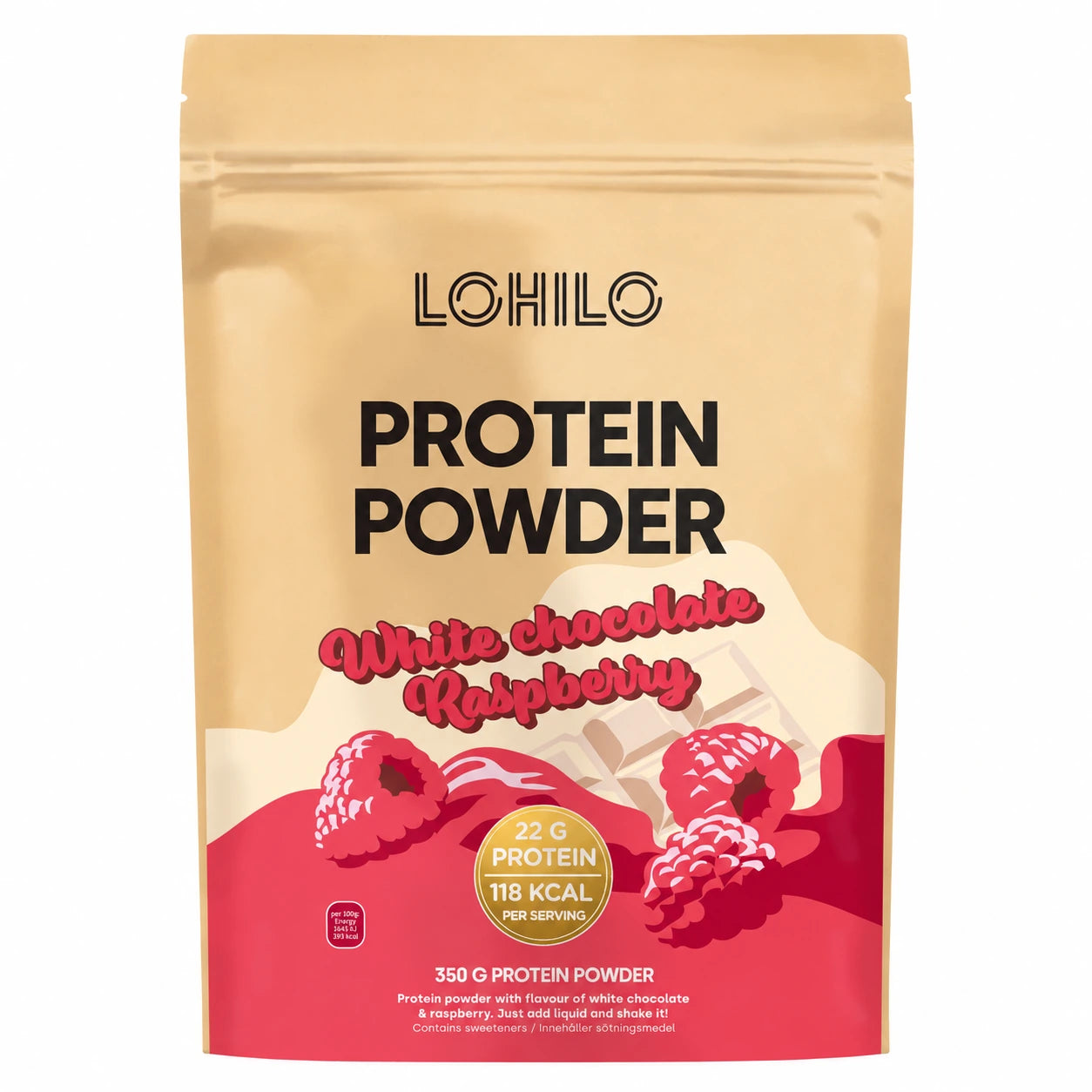Protein Powder White Chocolate Raspberry 350 g