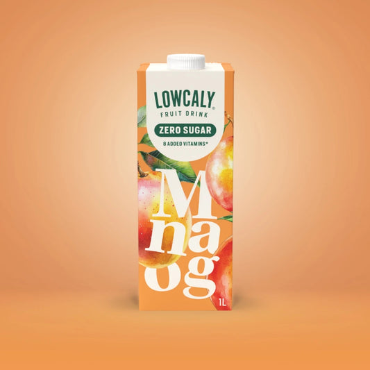 Lowcaly be cukraus vaisių gėrimas "mango" 10 x 1L