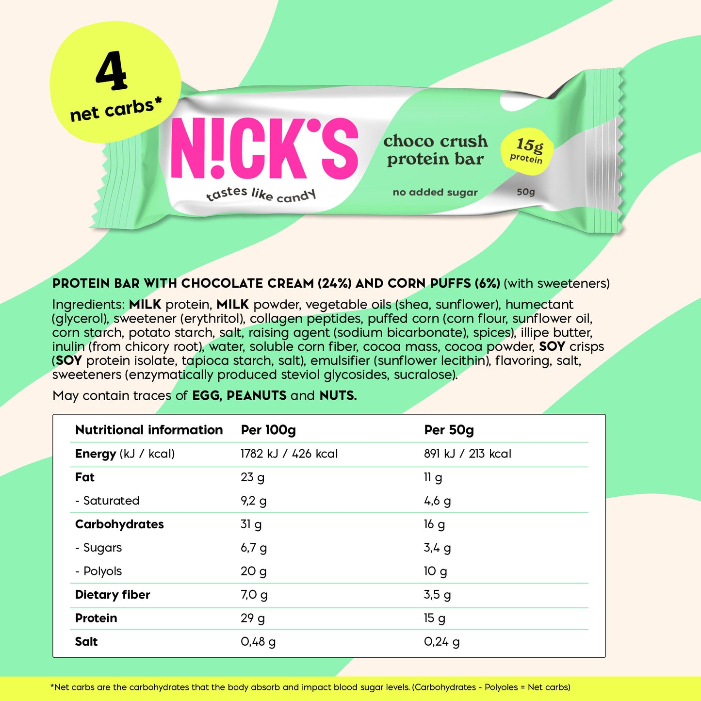 Proteino batonėlis "choco crush" 50g