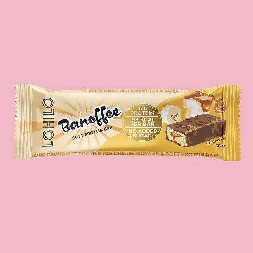 Baltyminis batonėlis „banoffee“ 55g