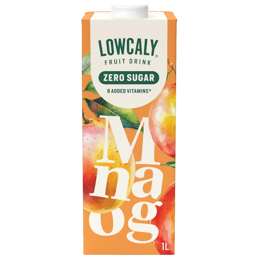 Lowcaly be cukraus vaisių gėrimas „mango“ 1L