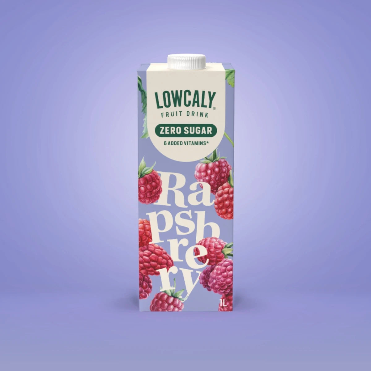 Lowcaly be cukraus vaisių gėrimas „aviečių sorbetas“ 10 x 1L