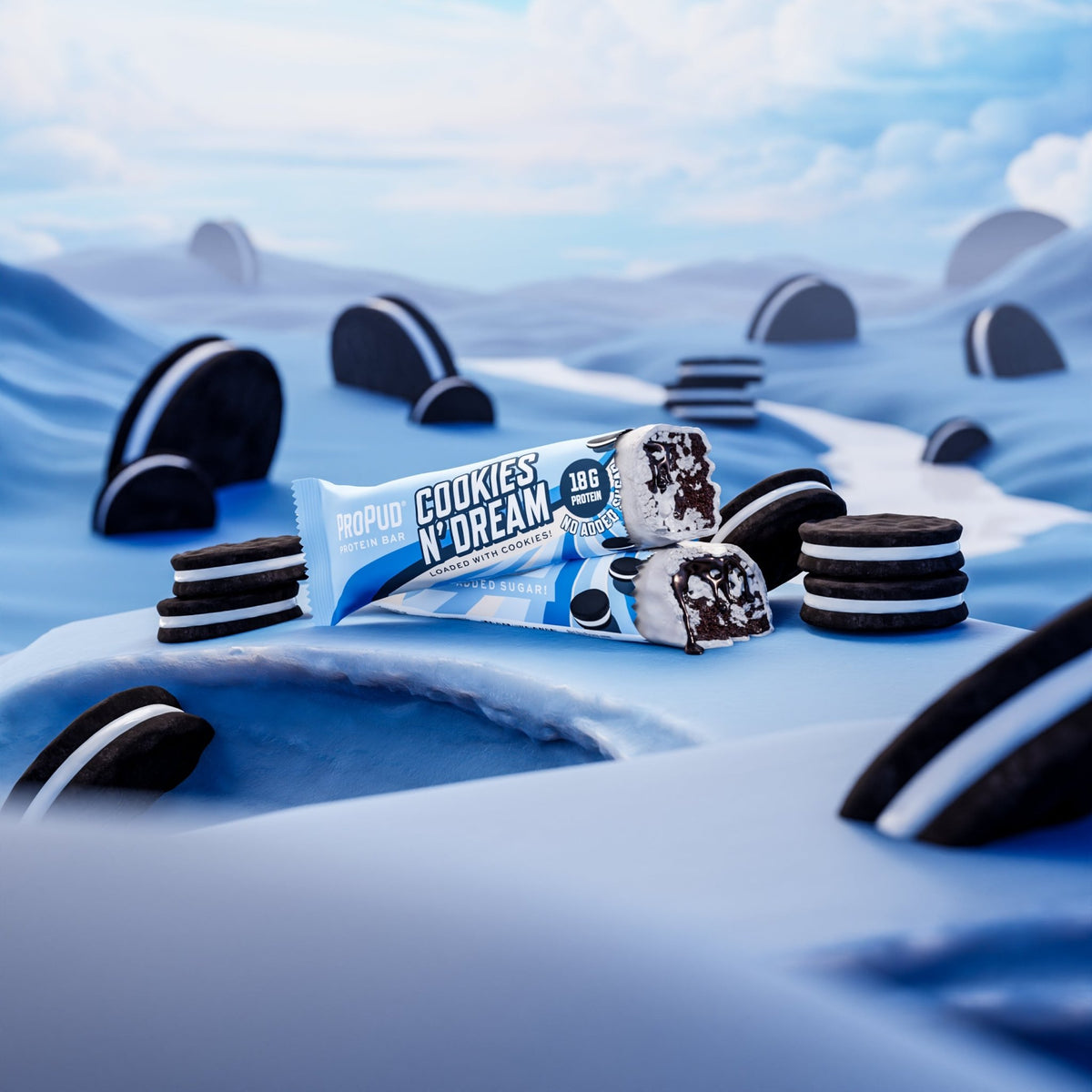 NJIE ProPud Cookies n’ Dream Protein Bar Box of 12