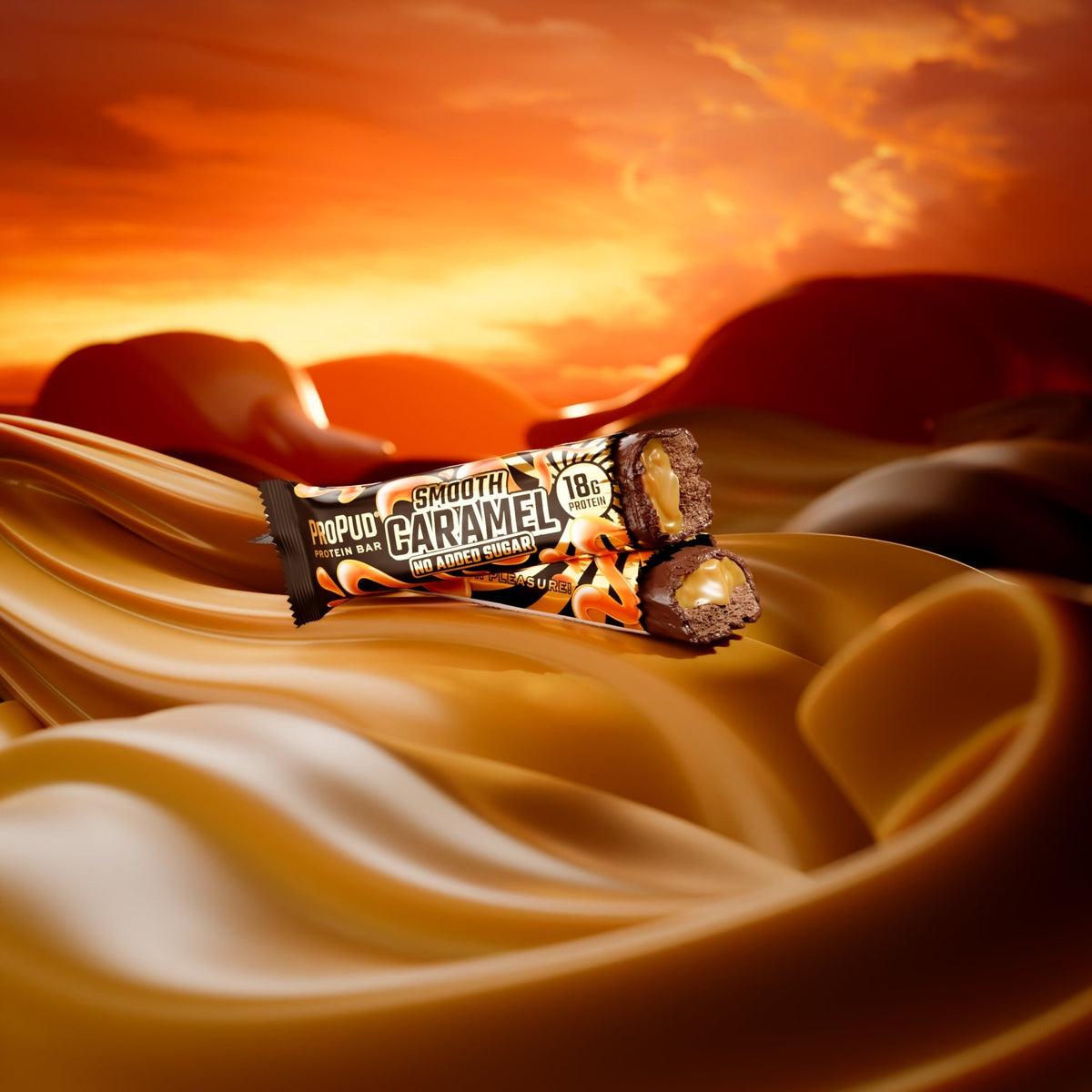 NJIE ProPud Smooth Caramel Protein Bar Box of 12
